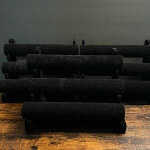3 Sets of 3 Tier Rack, Black Velvet Detachable Display Stands; Bracelets, etc…